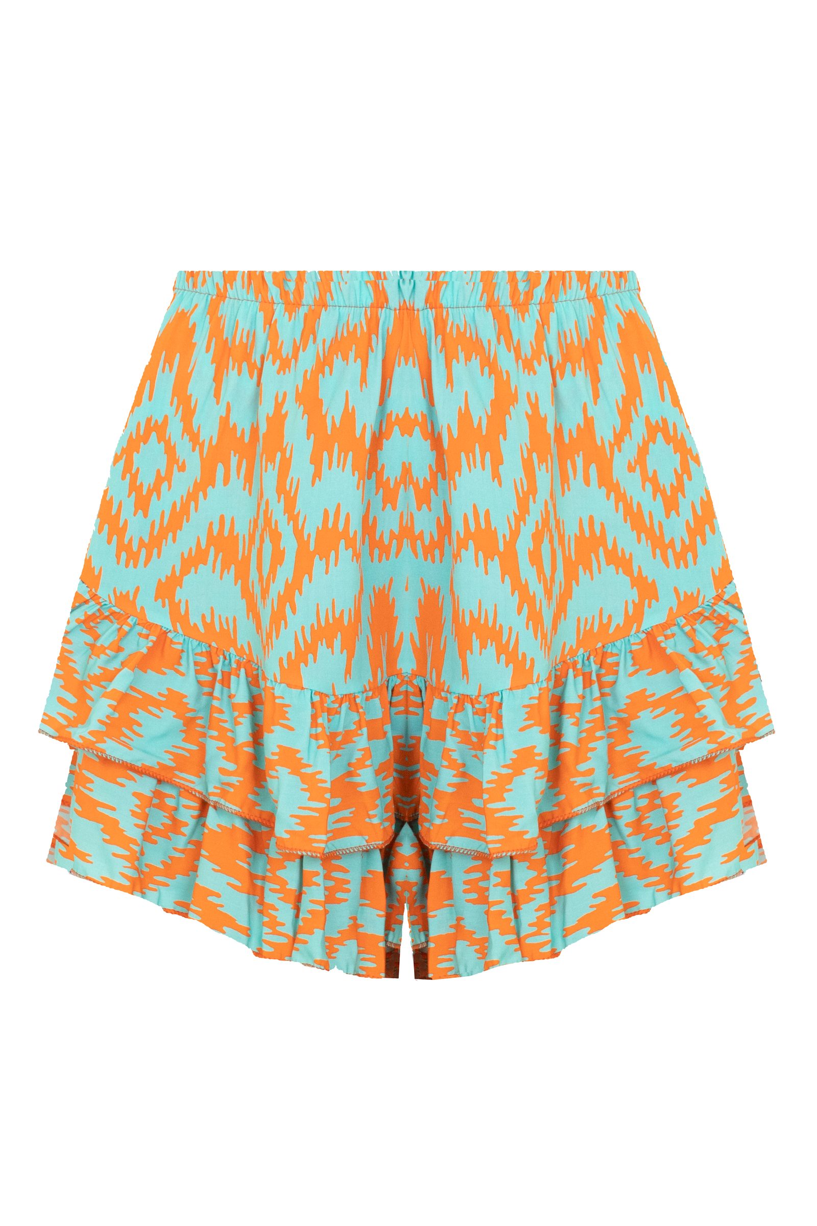 Aztec Print Skort Melody Mint Oranje – shoparchief