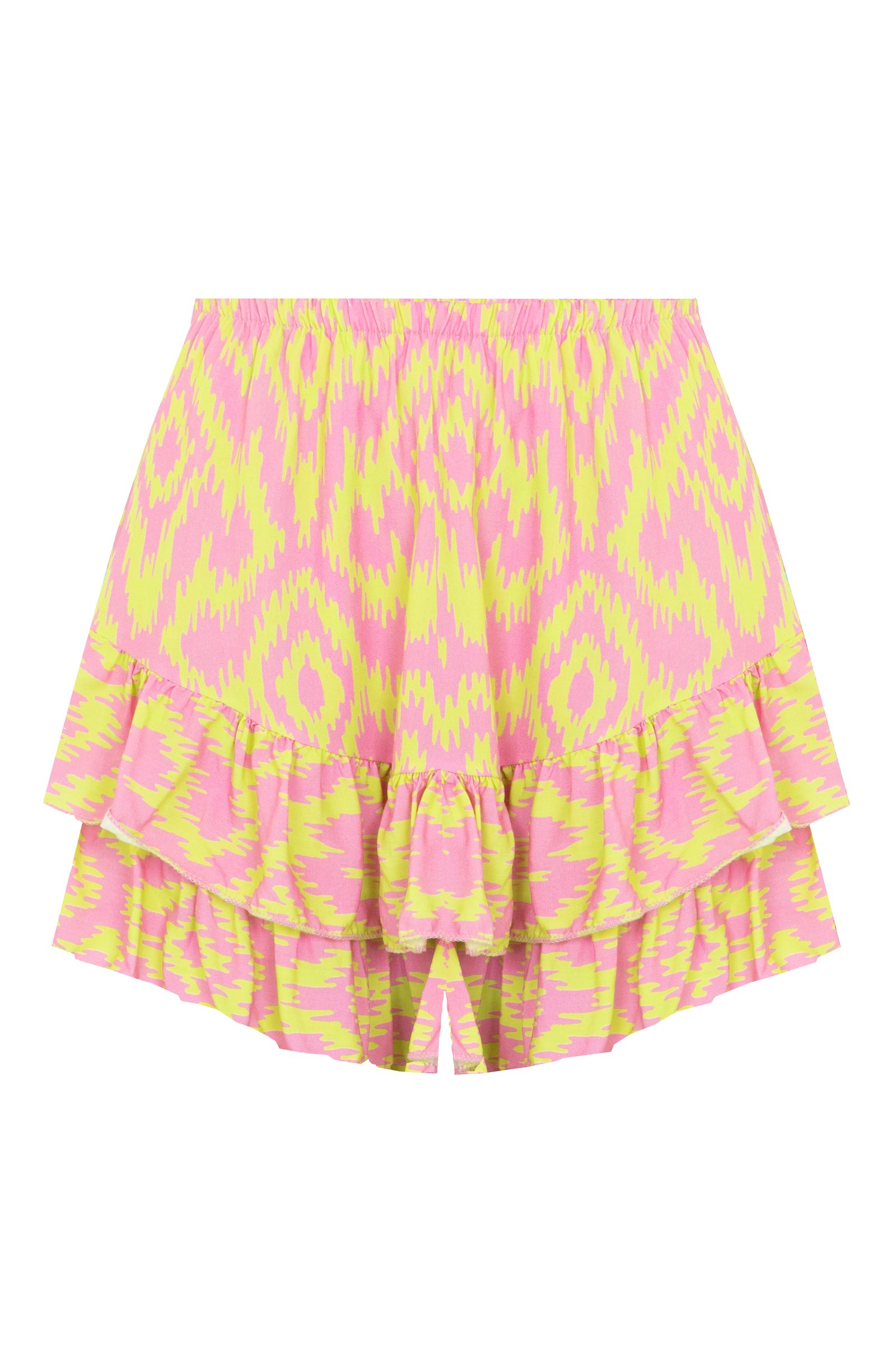 Aztec Print Skort Melody Roze Geel – shoparchief