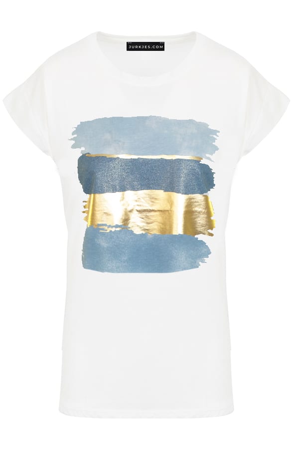 Banen T-shirts Loeka Jeansblauw – shoparchief
