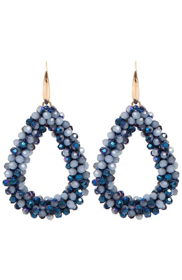 Bella Oval Earrings Navy – shoparchief