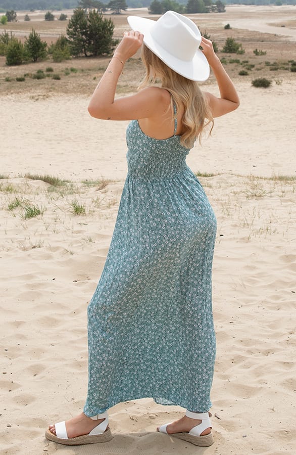 Bloemen Spaghetti Jurk Jacky Dust Mint – shoparchief — foto 2