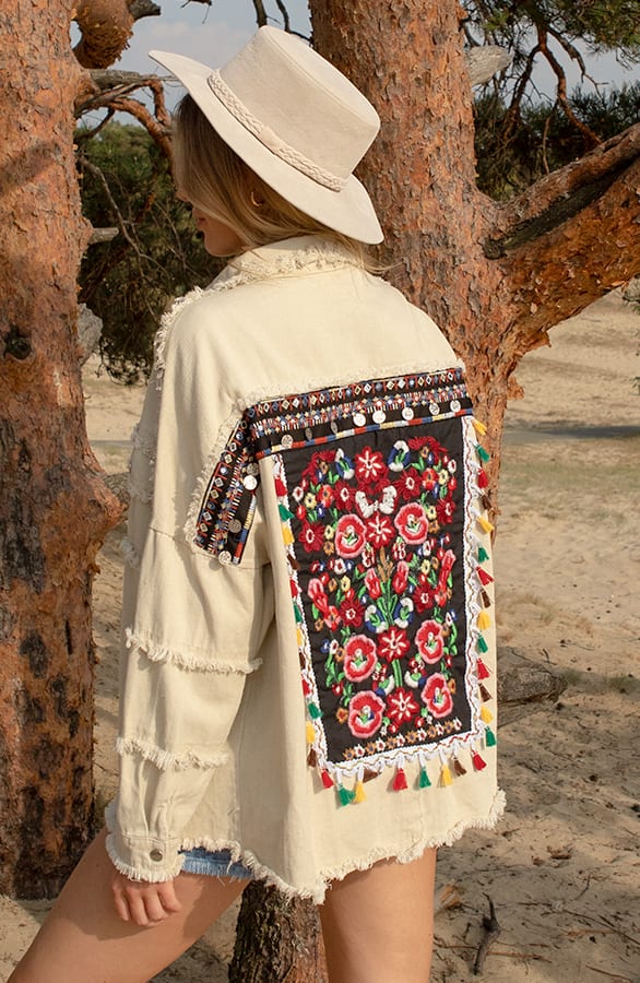 Bohemian Spijkerjas Lindy Beige – shoparchief — foto 2