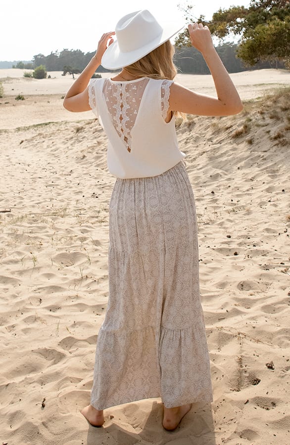 Boho Maxi Rok Jaimy Beige – shoparchief — foto 5