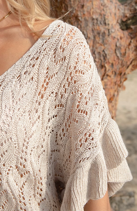 Crochet Ruffle Top Jolien Beige – shoparchief — foto 4