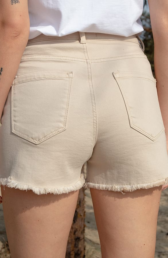 Denim Shorts Pip Beige — foto 3