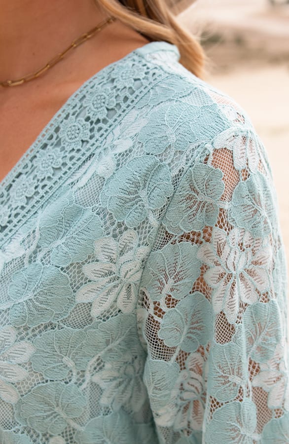 Embroidery Detail Jurk Maureen Mint – shoparchief — foto 4