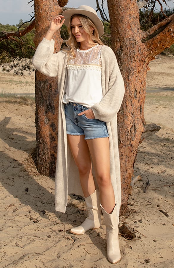 See Through Pailletten Top Laila Ecru – shoparchief — foto 4
