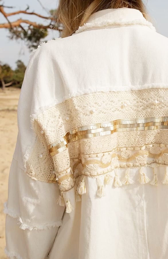 Ibiza Tassel Jacket Oversized Alexa Wit – shoparchief — foto 3