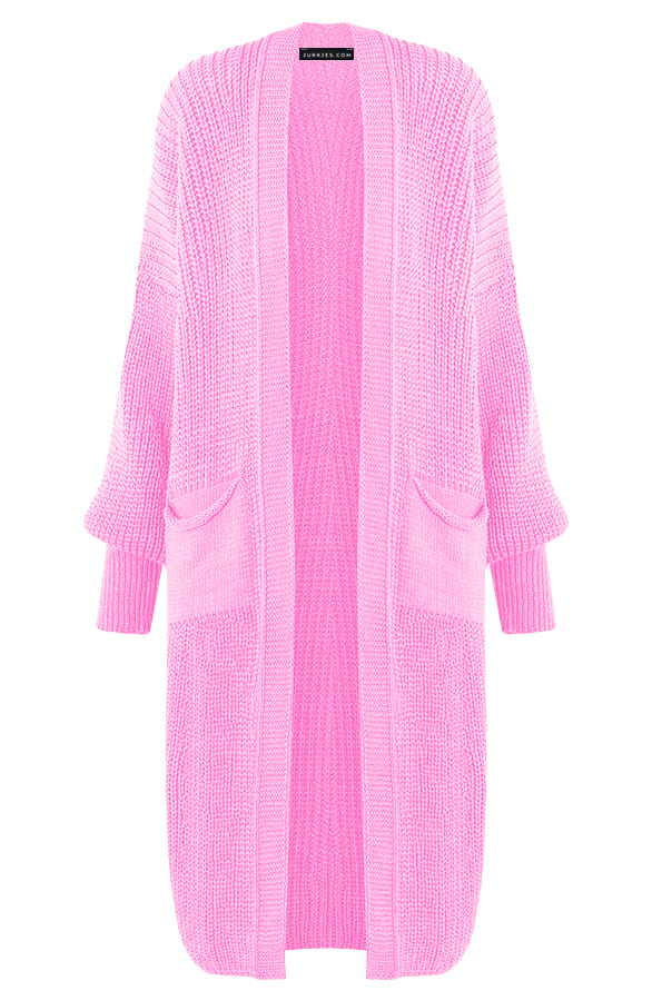 Lang Gebreid Vest Molly Roze – shoparchief