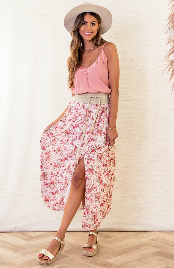 Loose Fit V-hals Top Karin Dust Roze – shoparchief — foto 5