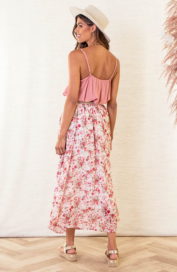 Loose Fit V-hals Top Karin Dust Roze – shoparchief — foto 3