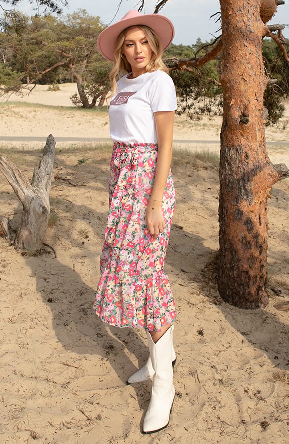 Midi Bloemenprint Rok Mylene – shoparchief — foto 3