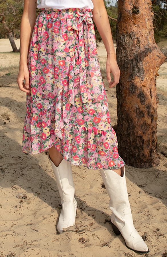 Midi Bloemenprint Rok Mylene – shoparchief
