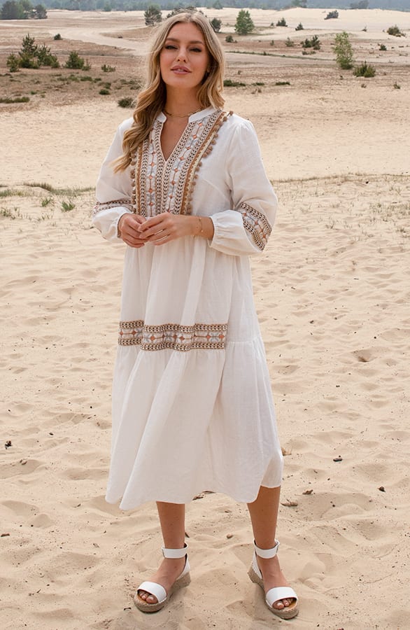 Midi Ibiza Tuniek Daisy Ecru – shoparchief — foto 4