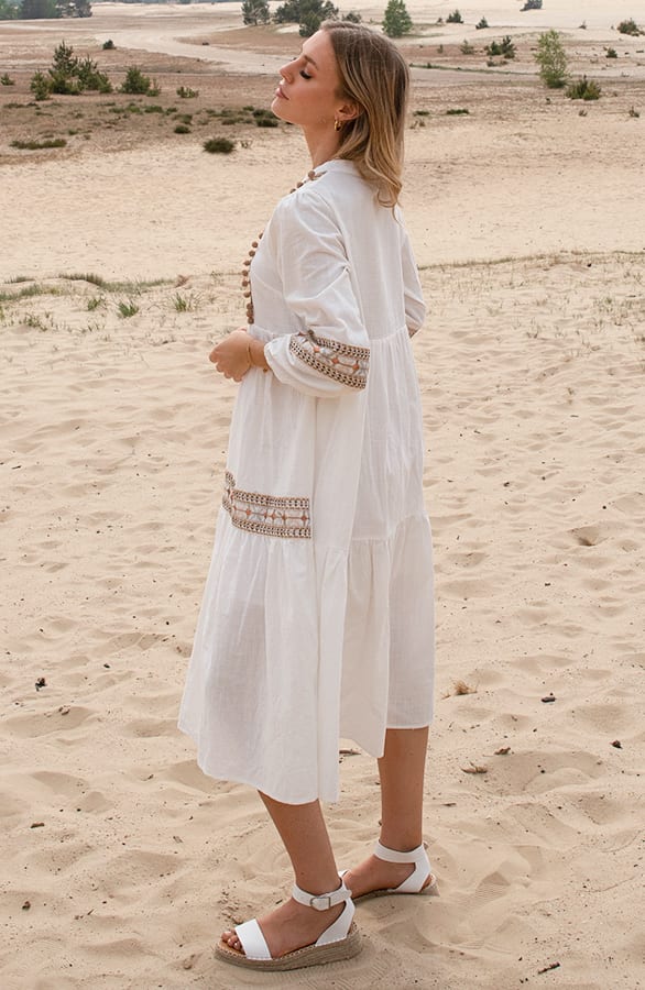 Midi Ibiza Tuniek Daisy Ecru – shoparchief — foto 2