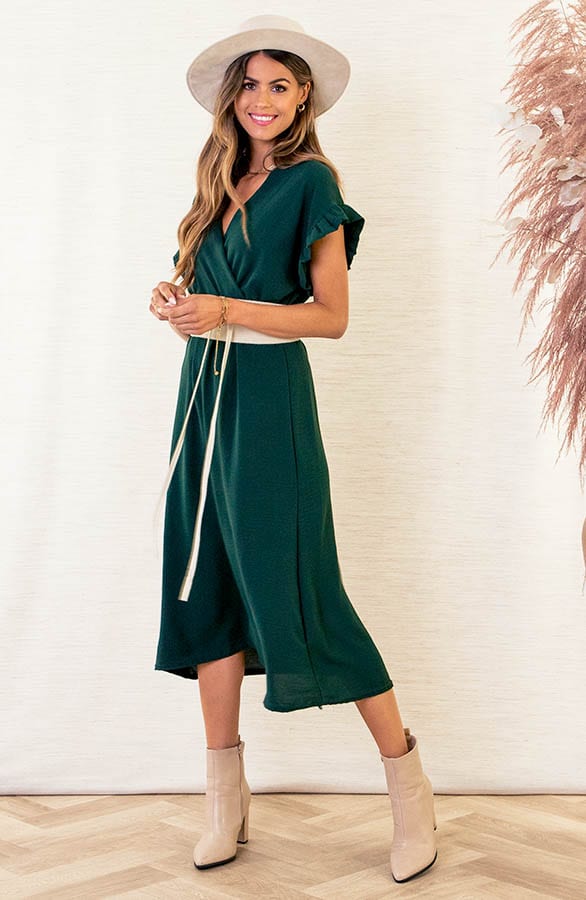 Midi Jurk Jazzie Smaragdgroen 2.0 – shoparchief — foto 2