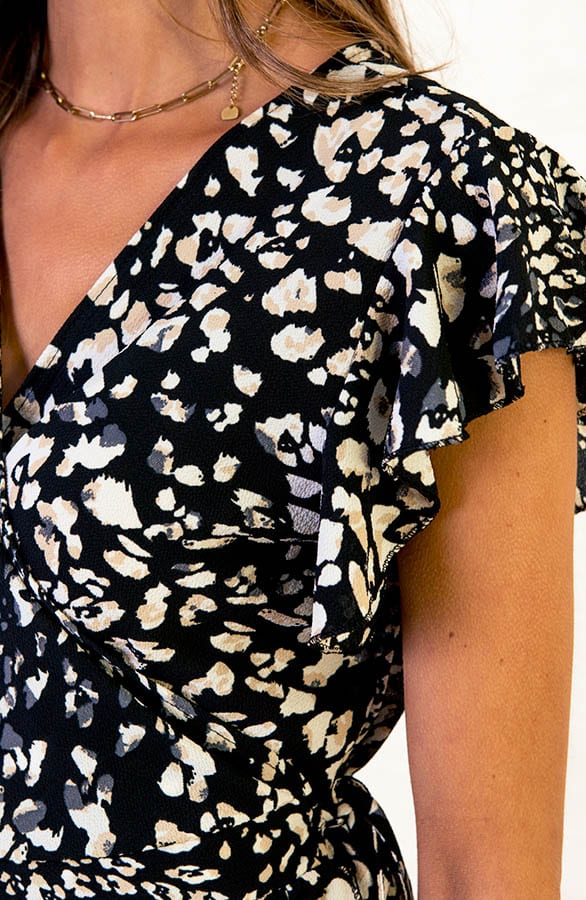 Midi Jurk Leopard Jenny Zwart – shoparchief — foto 4