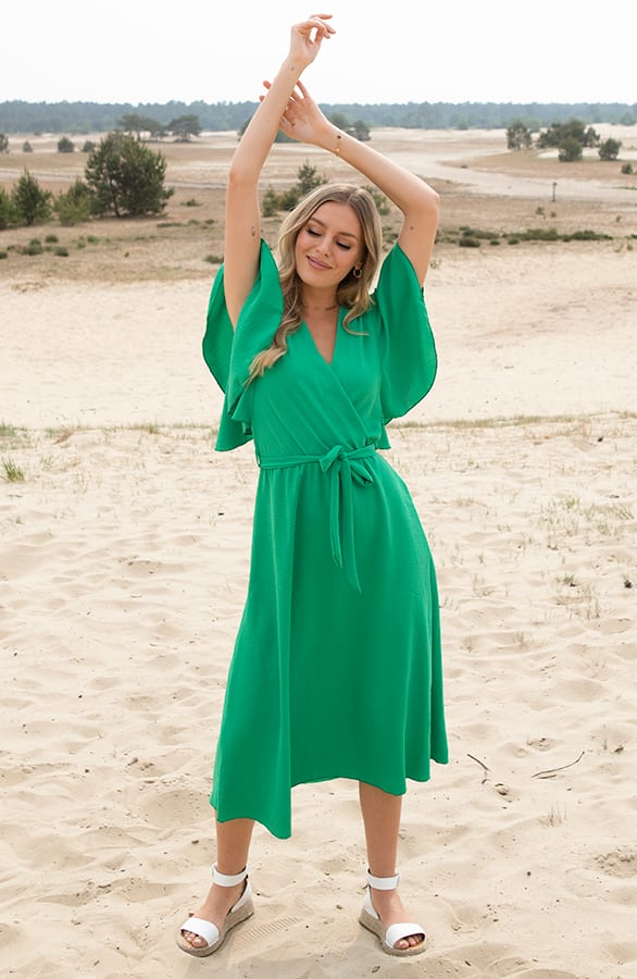 Midi Jurk Nikkie Bright Green – shoparchief