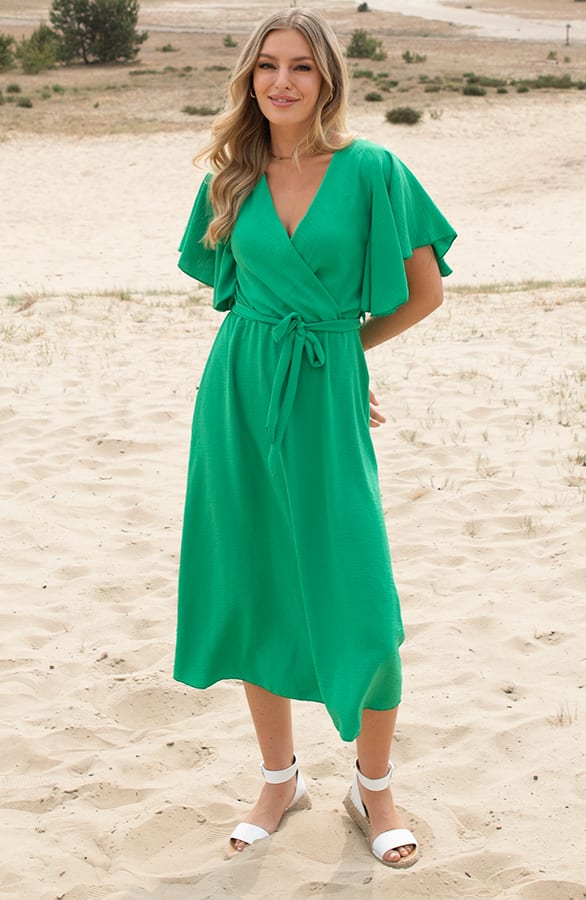Midi Jurk Nikkie Bright Green – shoparchief — foto 2