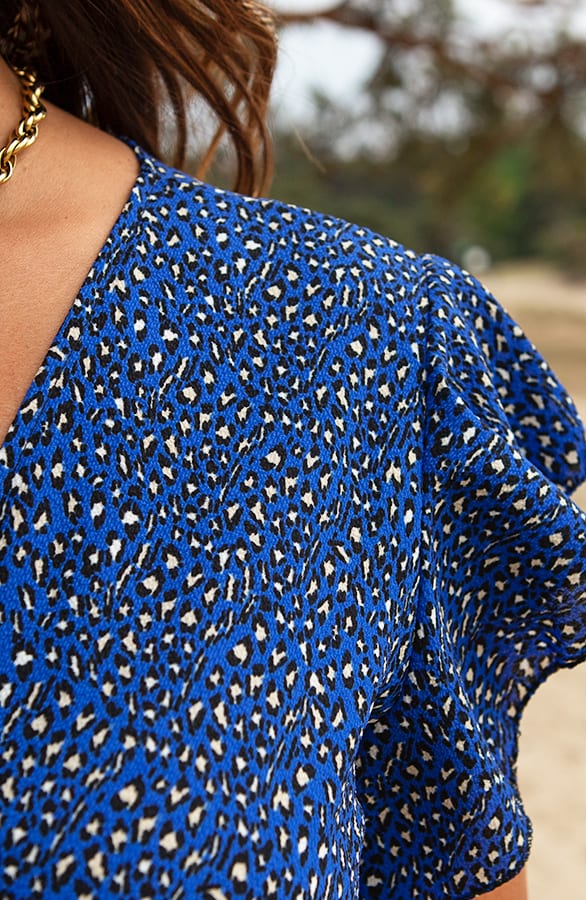 Midi Jurk panterprint Jenny Kobalt – shoparchief — foto 4