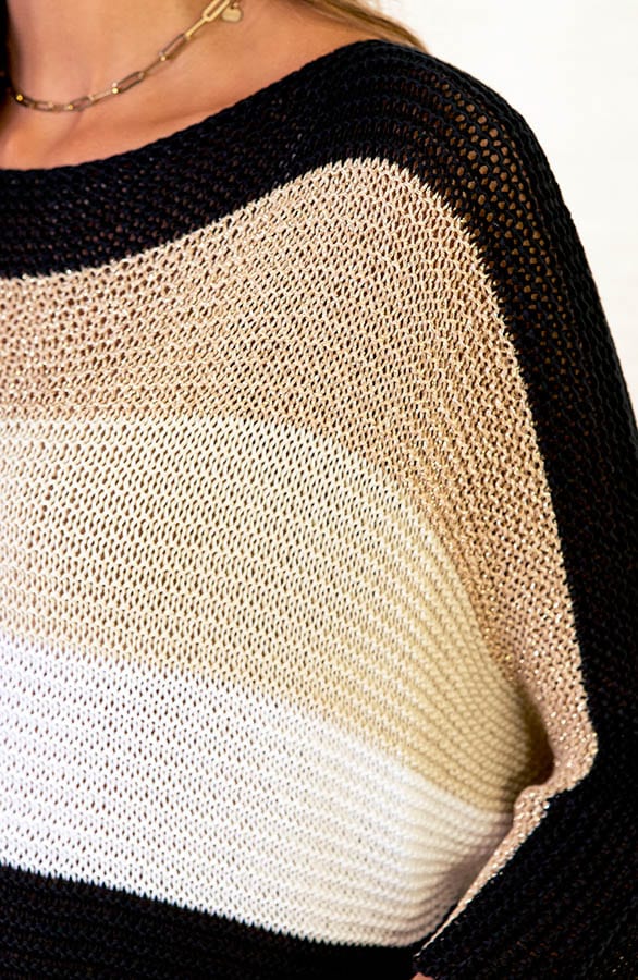 Oversized Lurex Top Manou Zwart – shoparchief — foto 6