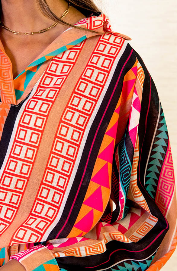 Print Blouse Pippa Zwart – shoparchief — foto 5