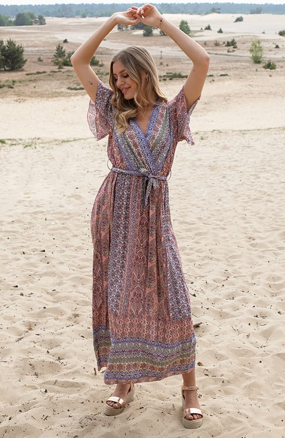 Print Maxi Jurk Elodie Roze – shoparchief — foto 2