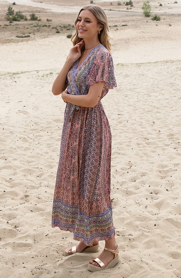 Print Maxi Jurk Elodie Roze – shoparchief — foto 3