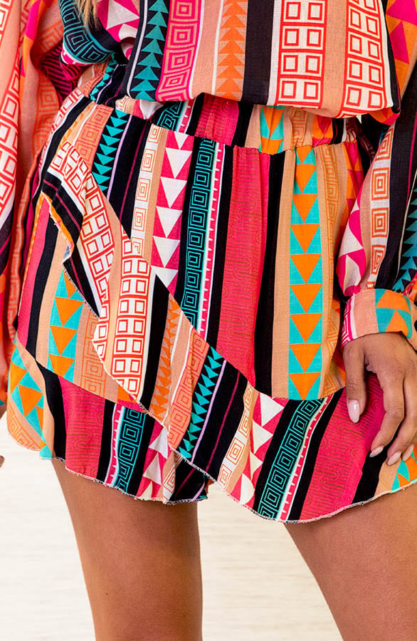 Print Skort Pippa Black – shoparchief