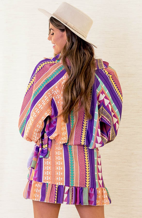 Print Blouse Pippa Purple – shoparchief — foto 4