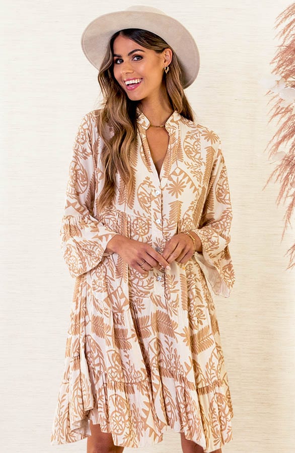 Print Tuniek Faya Beige – shoparchief — foto 2
