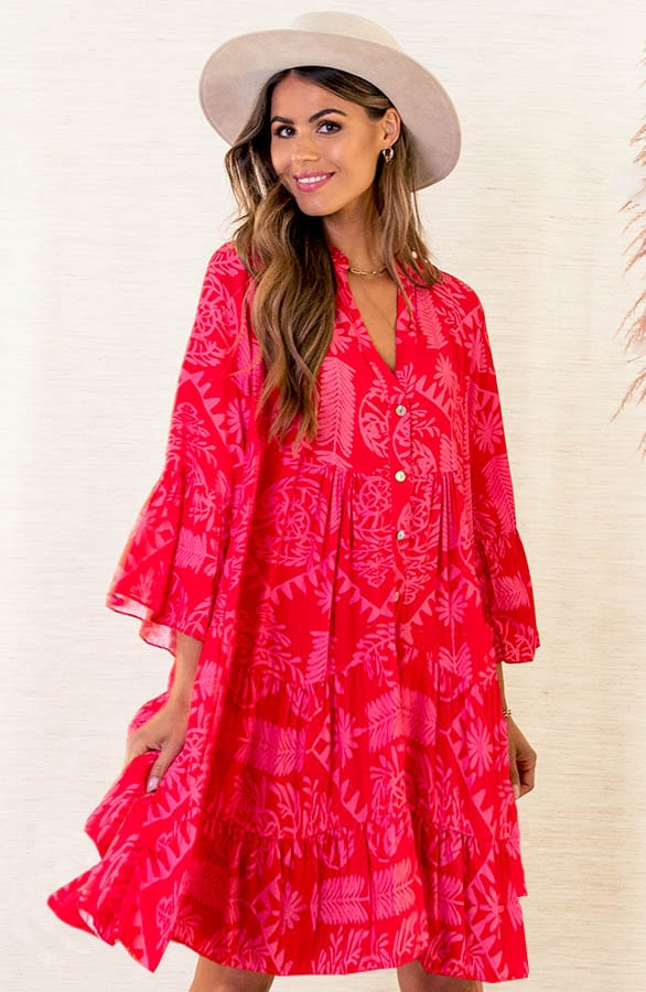 Print Tuniek Faya Fuchsia – shoparchief — foto 3