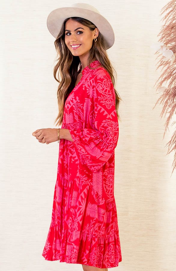 Print Tuniek Faya Fuchsia – shoparchief — foto 5