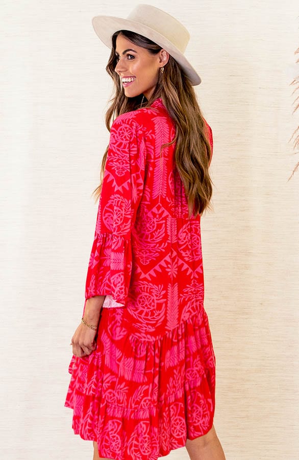 Print Tuniek Faya Fuchsia – shoparchief — foto 4