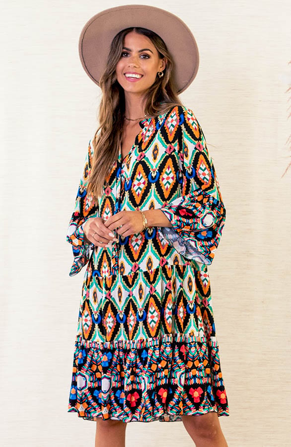 Print Tuniek Faya Multi Black – shoparchief — foto 2