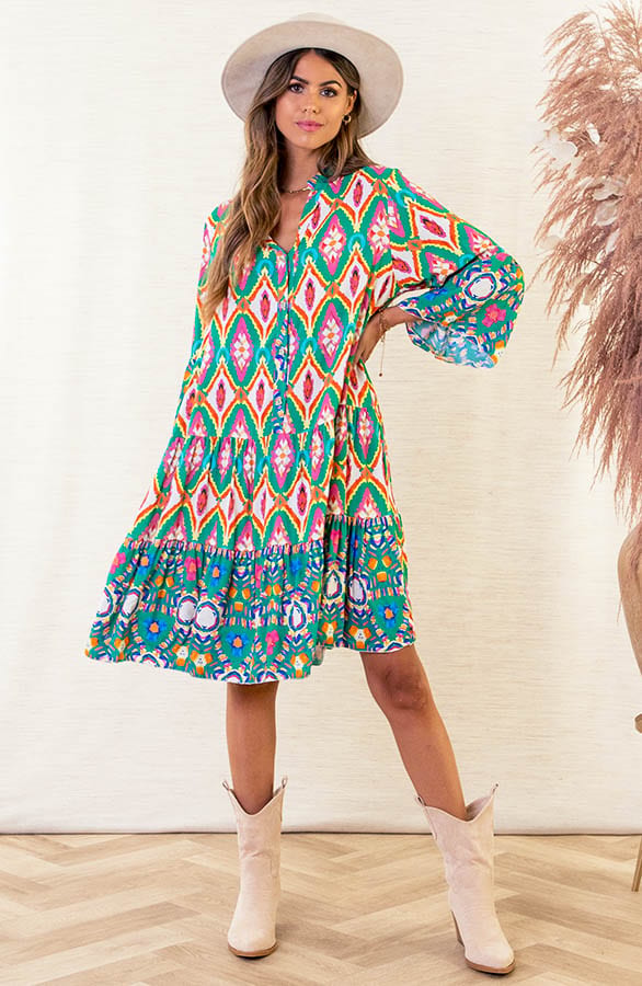 Print Tuniek Faya Multi Green – shoparchief