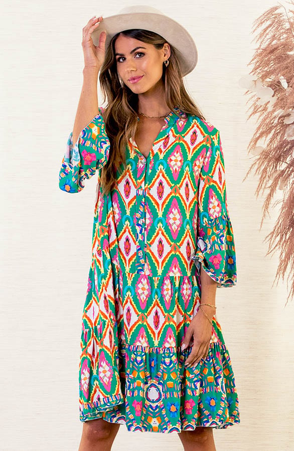 Print Tuniek Faya Multi Green – shoparchief — foto 3