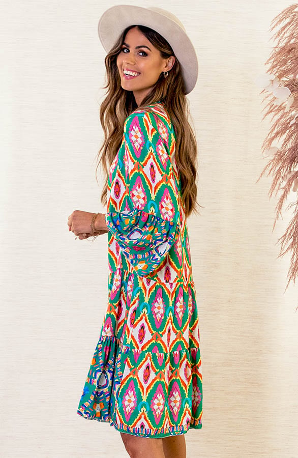Print Tuniek Faya Multi Green – shoparchief — foto 4
