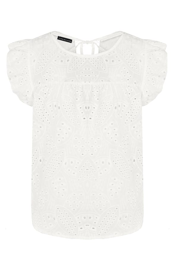 Ruches Broderie Top Bridget Ecru – shoparchief