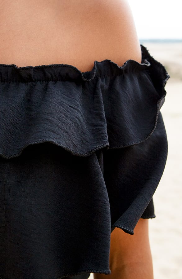 Ruches Off Shoulder Dress Bente Zwart – shoparchief — foto 4