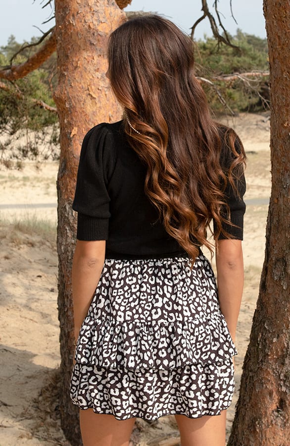 Ruffle Animal Print Rok Nena – shoparchief — foto 4