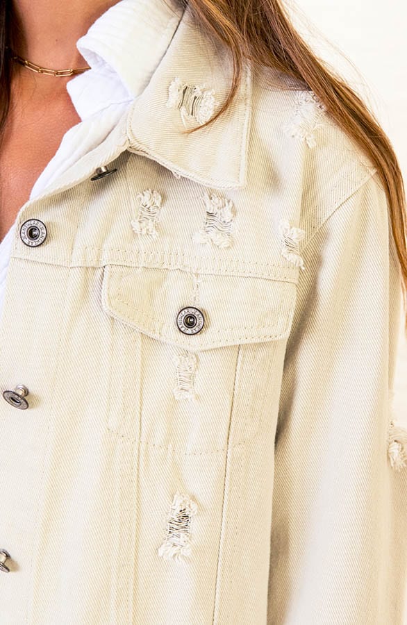 Sarah Denim Jacket Beige – shoparchief — foto 5