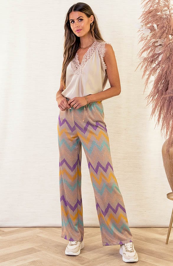 Wave Lurex Broek Lotte Beige – shoparchief — foto 5