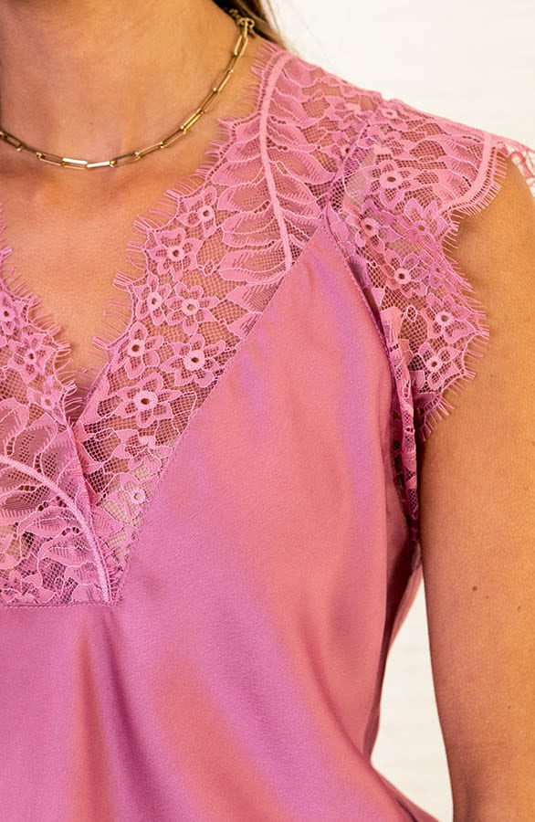 Silk Lace Top Alexia Dust Pink – shoparchief — foto 5