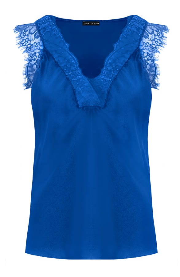 Silk Lace Top Alexia Kobalt – shoparchief