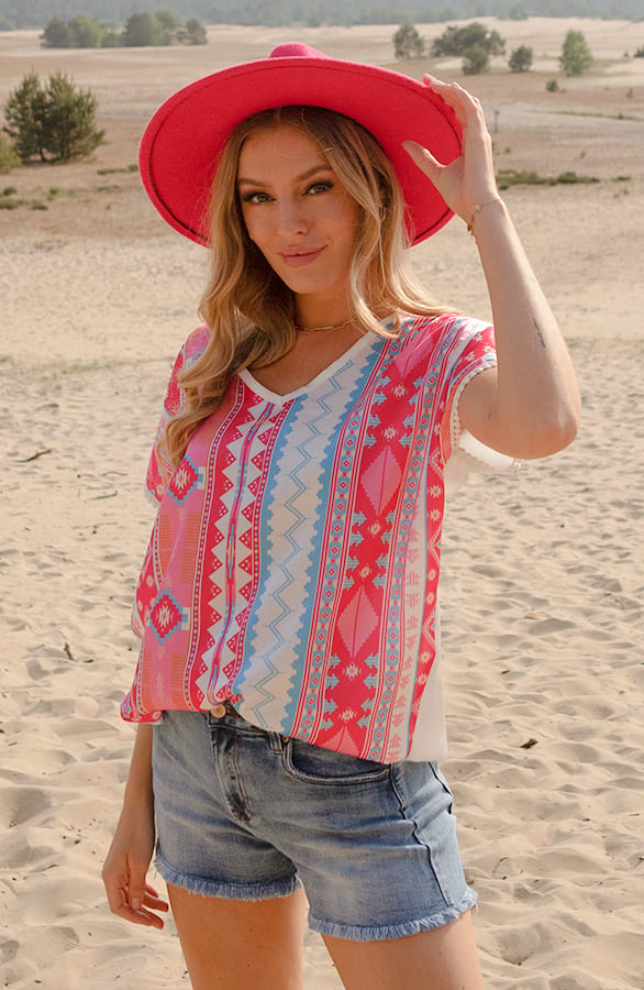 Soft Print Top Grace Roze – shoparchief — foto 2