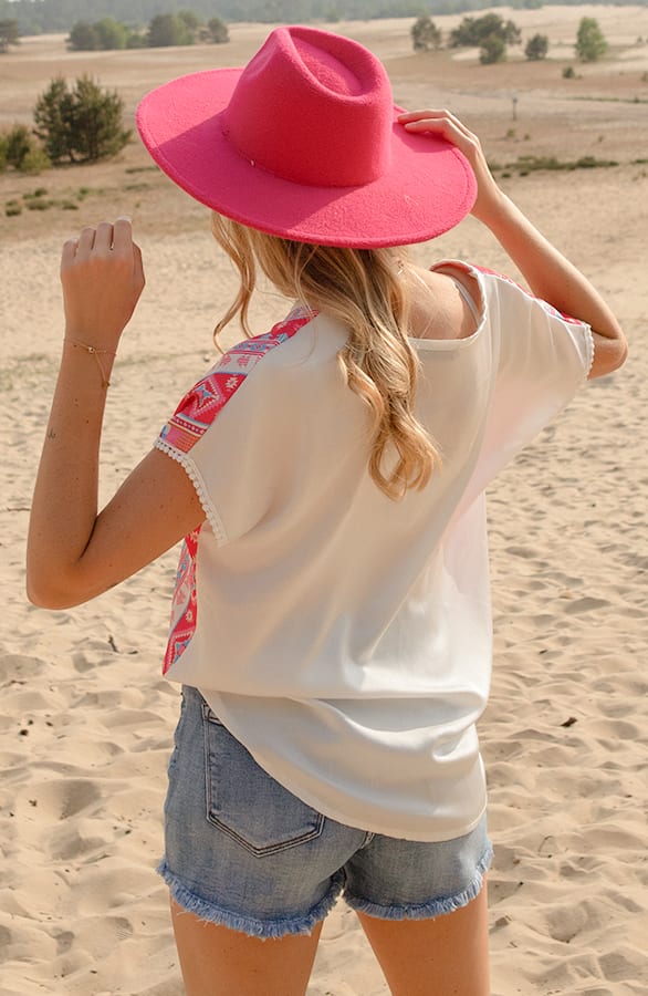Soft Print Top Grace Roze – shoparchief — foto 4