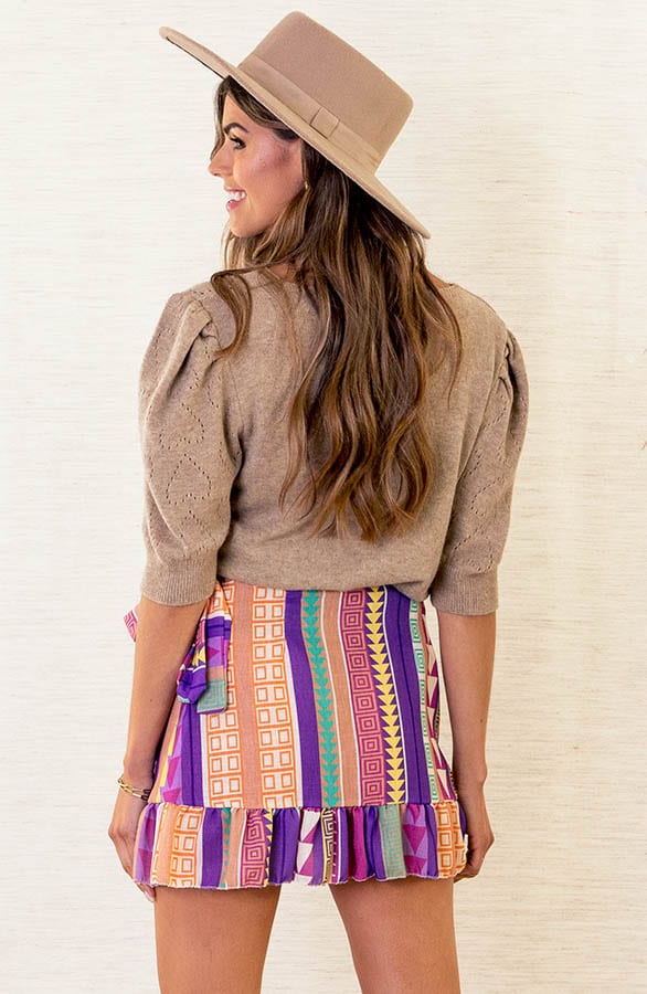 Zachtgebreide Hartjes Top Yaela Taupe – shoparchief — foto 3