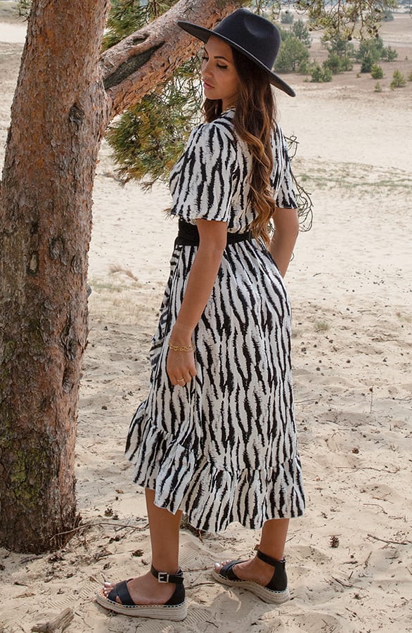 Zebraprint Midi Jurk Lisanne – shoparchief — foto 4