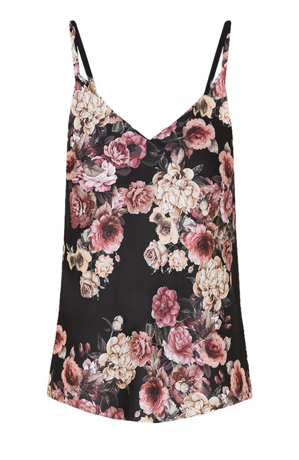 Bloemen Top Clara Zwart Roze 2.0 – shoparchief